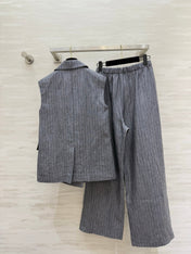 MAXMARA 26S SLEEVELESS BLAZER & WIDE-LEG PANTS SET 352