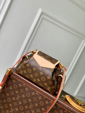 MONTSOURIS BACKPACK MINI 27 IN BROWN MONOGRAM COATED CANVAS AND CALFSKIN
