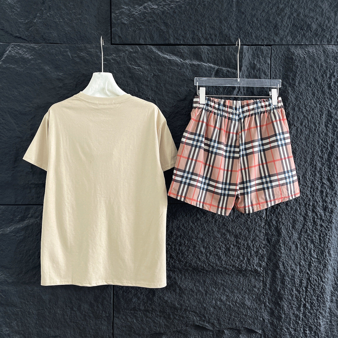 COTTON PLAID SHORT SET WITH BBR 265961