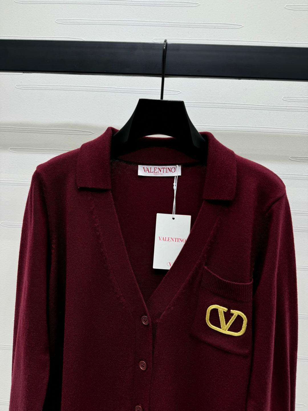 VALENTINO 26S COLLARED KNIT CARDIGAN 393
