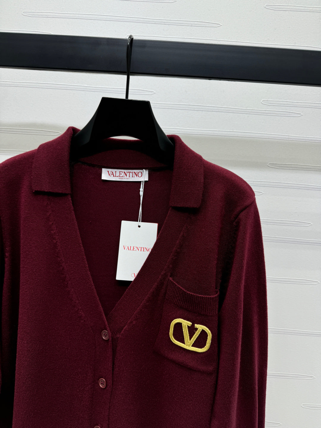 VALENTINO 26S COLLARED KNIT CARDIGAN 393
