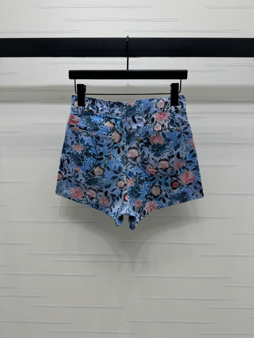 LV 25S PRINTED DENIM SHORTS 264196