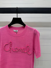 CHANEL SHORT-SLEEVE CREW NECK SWEATER 269418