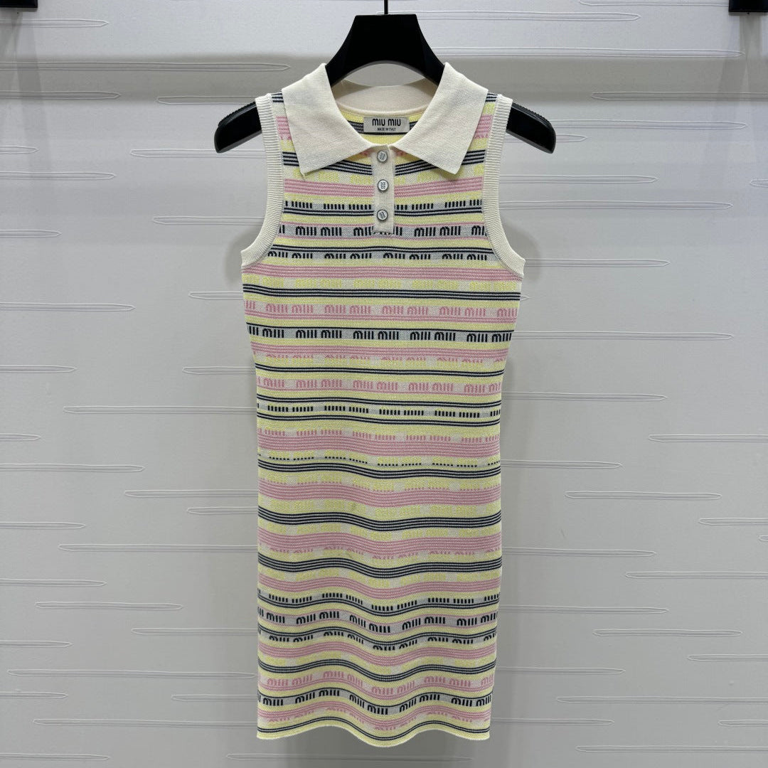 MIUMIU SLEEVELESS DRESS WITH COLLAR 274940