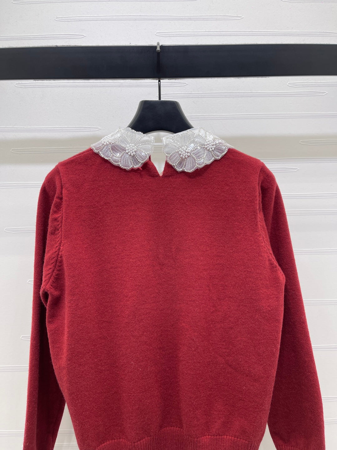 MIUMIU LACE-COLLAR SWEATER STYLE 817