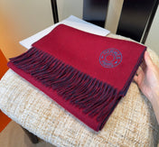 HERMES 26S SCARF 190 IN CASHMERE WOOL BLEND 492187