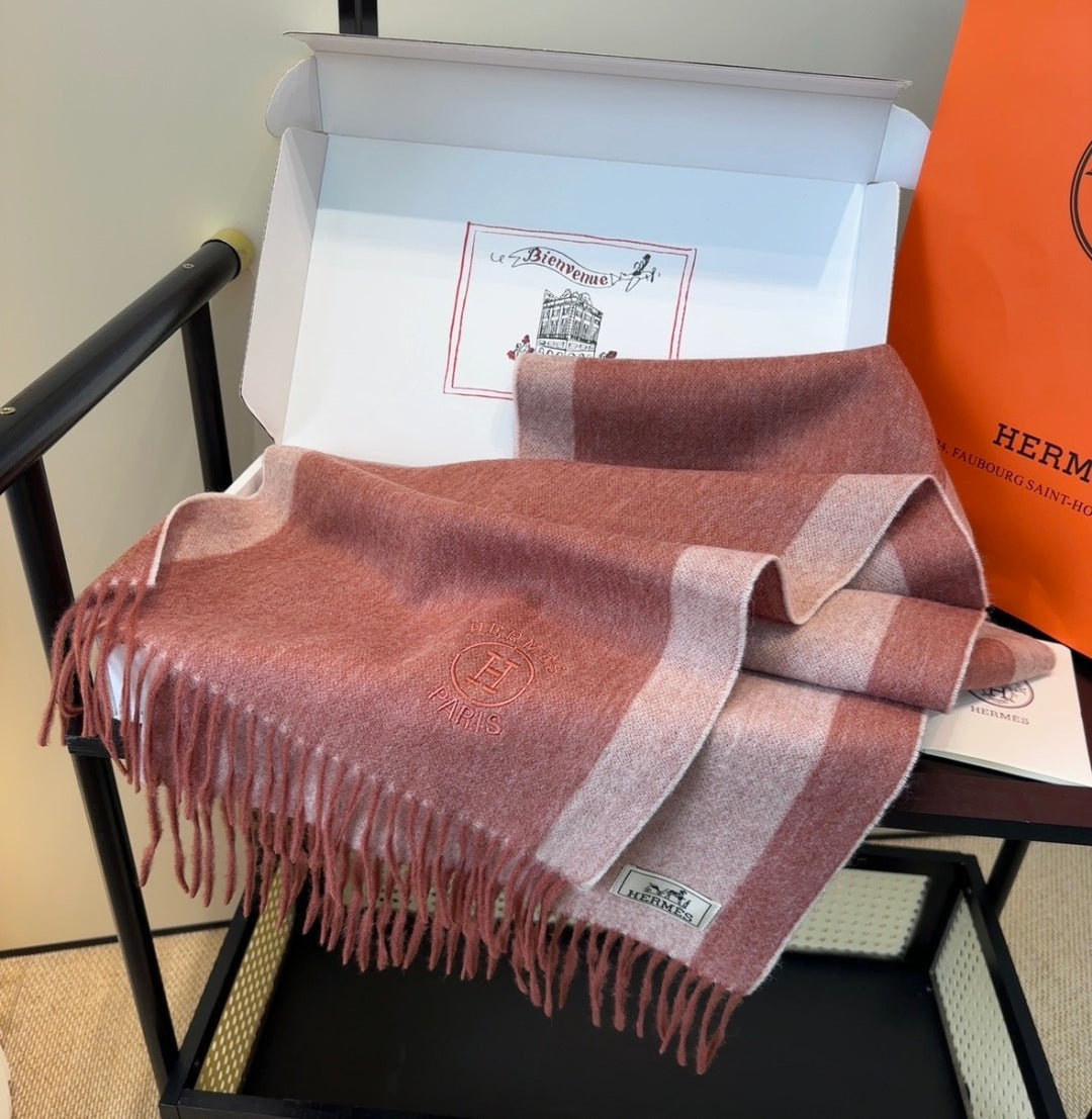 HERMES 26S LONG SCARF 190 IN WOOL 499777