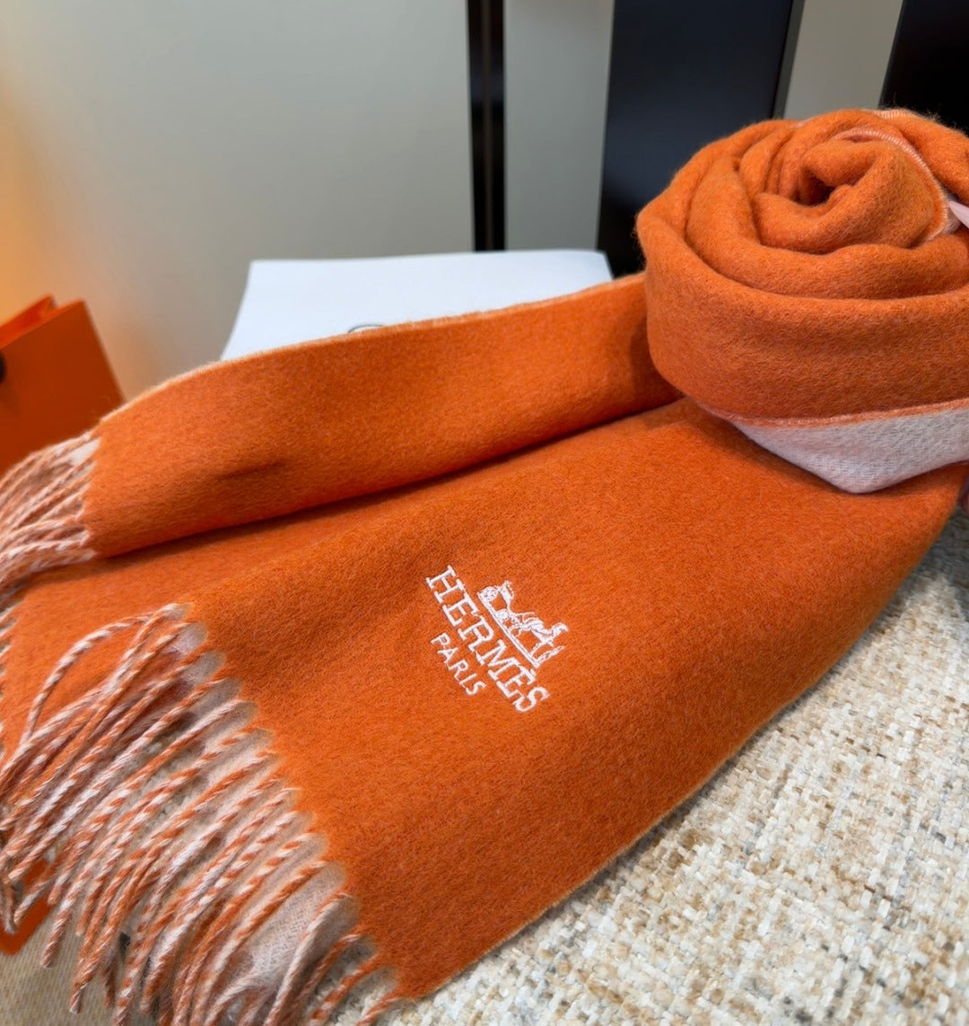 HERMES 26S LONG SCARF 190 IN WOOL 502168