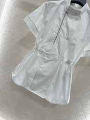HERMES 25S SHORT-SLEEVE SHIRT DRESS 382