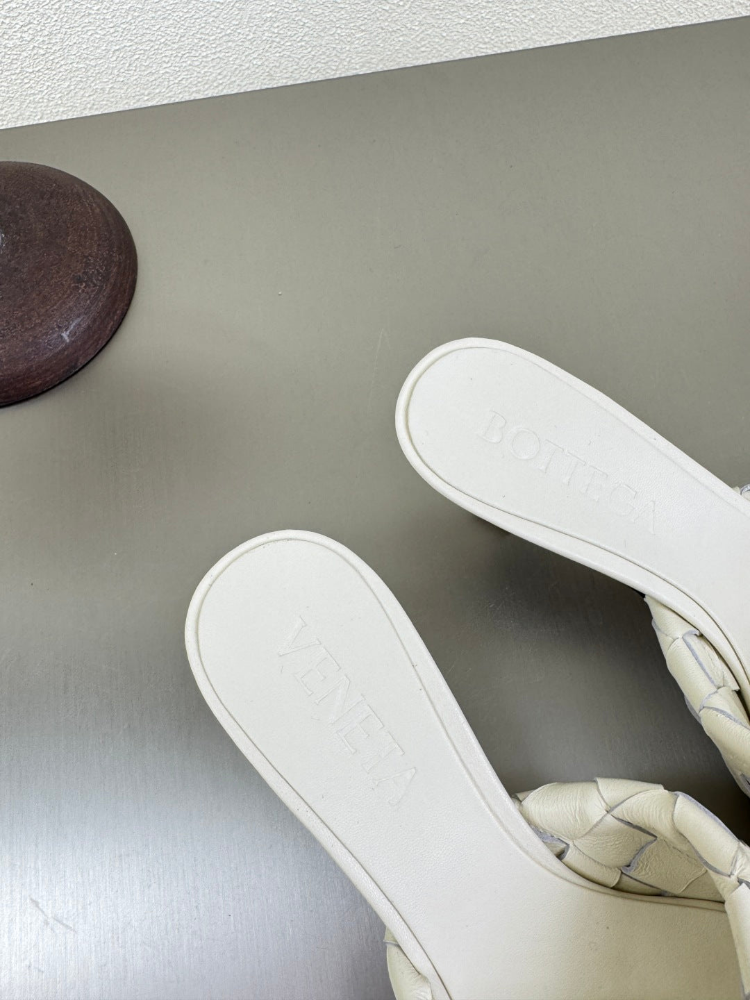 BLINK HIGH 5 CM MULE IN WHITE INTRECCIATO LEATHER