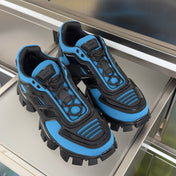 PRADA 26S CLOUDBUST THUNDER SNEAKERS 60MM IN BLUE MESH FABRIC AND TPU