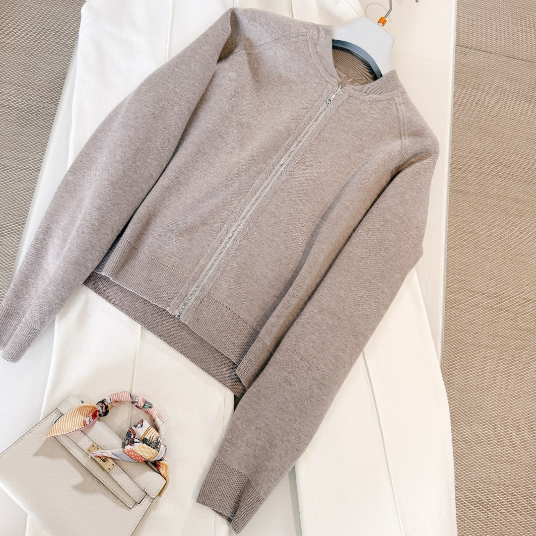 HERMES 25S ZIP-UP KNIT SWEATER 265