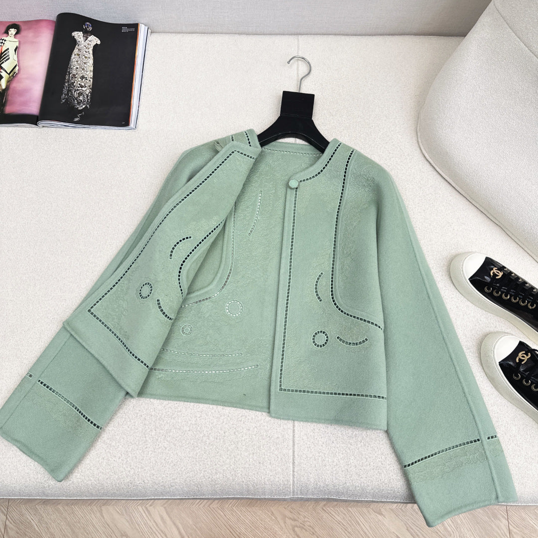 HERMES 25S SHORT CASHMERE COAT 192