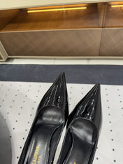 NORMA PUMPS IN BLACK GLOSSY SHEEPSKIN