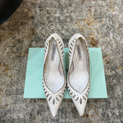AQUAZZURA 26S HIGH HEELS 110 MM IN WHITE CALFSKIN