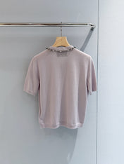 VALENTINO 26S SHORT-SLEEVE KNIT TOP 392