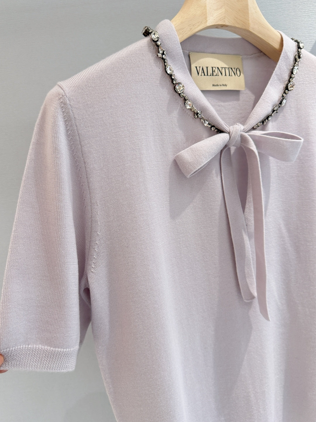 VALENTINO 26S SHORT-SLEEVE KNIT TOP 392