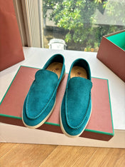 LP LOAFERS 25S IN OCEAN BLUE CASHMERE