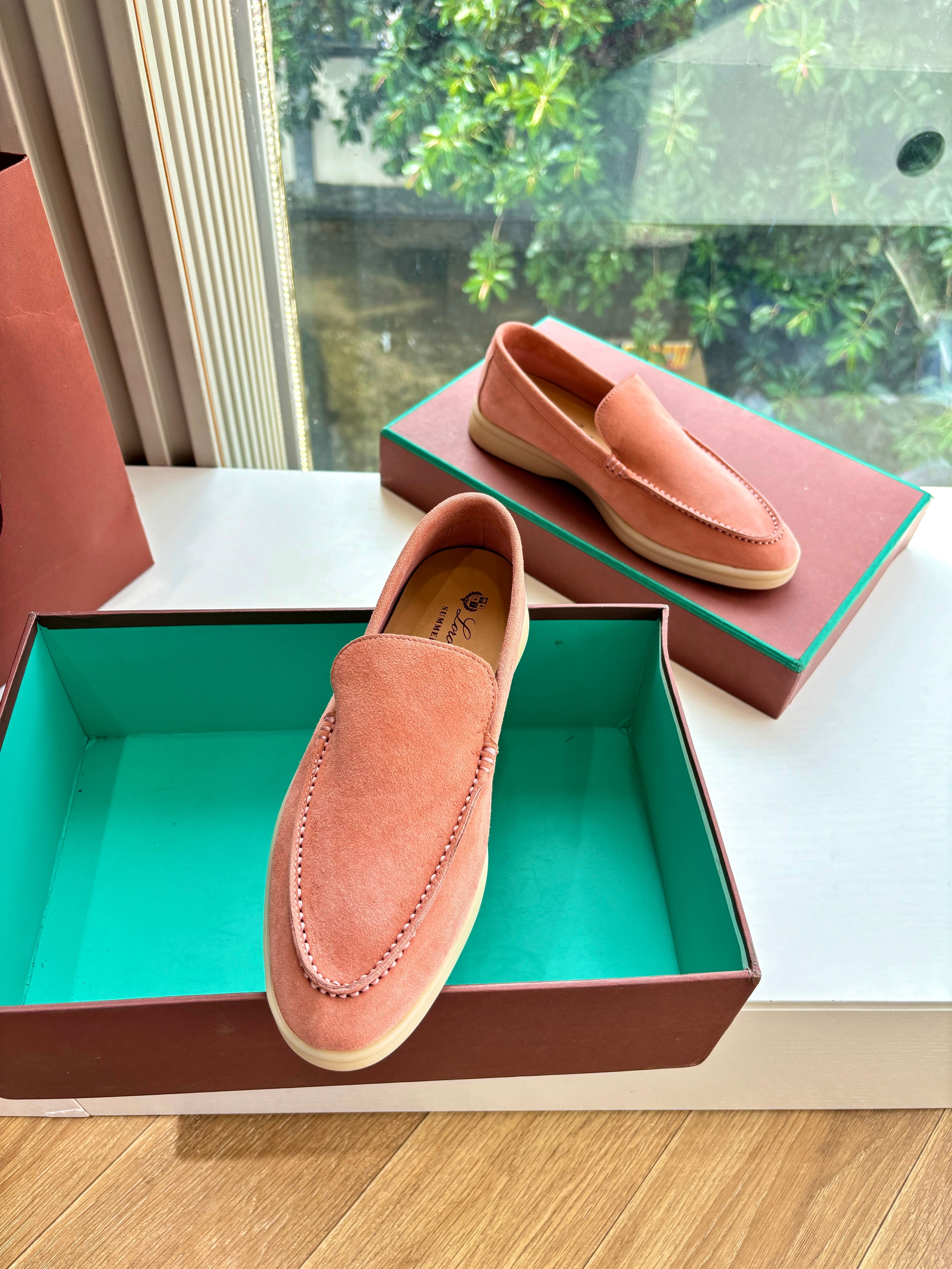 LP LOAFERS 25S IN PEACH PINK CASHMERE