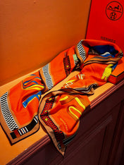HERMES 26S SCARF 140 IN SILK AND CASHMERE 492441