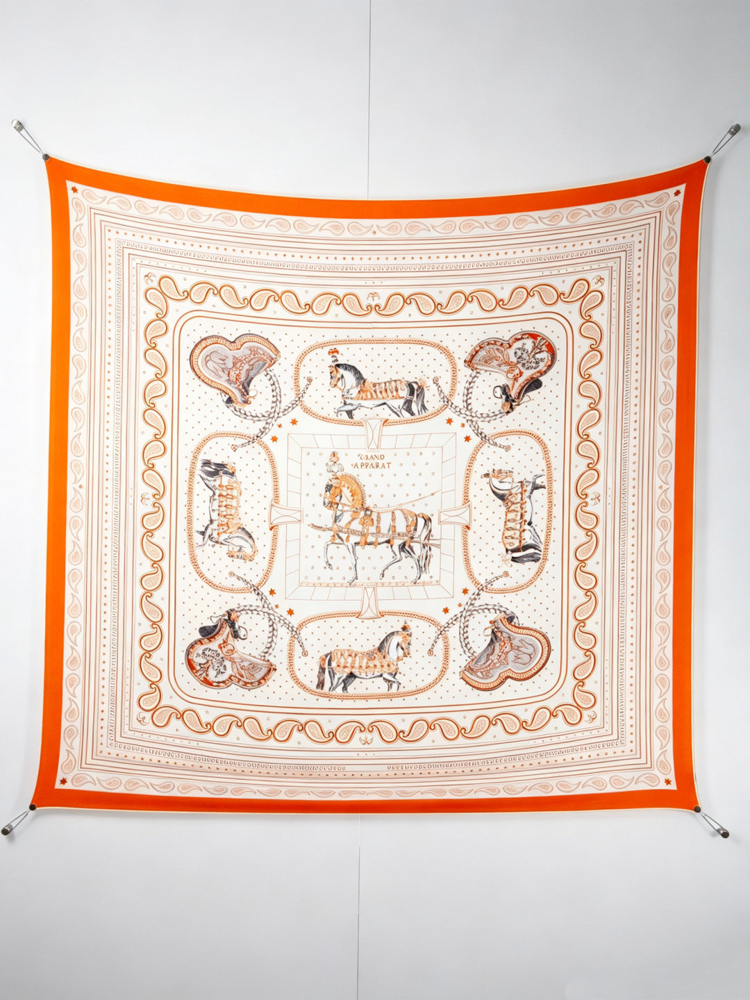 HERMES 26S SCARF 135 IN SILK AND CASHMERE 498486
