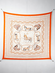 HERMES 26S SCARF 135 IN SILK AND CASHMERE 498486