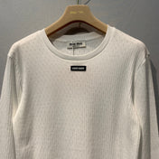 MIUMIU 26S LONG-SLEEVE CREWNECK KNIT TOP 1445