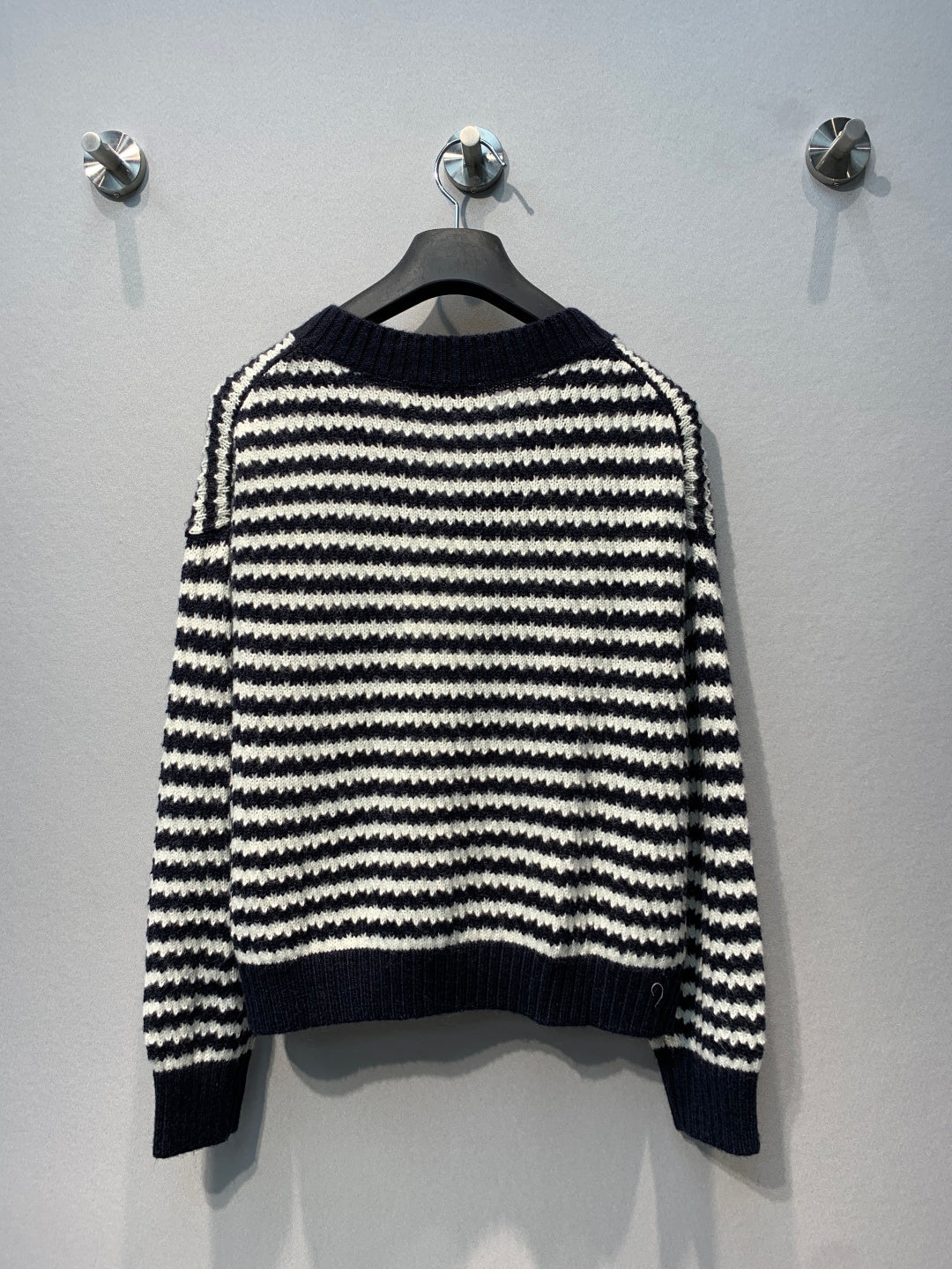 MAXMARA 26S V-NECK STRIPED KNIT SWEATER 245
