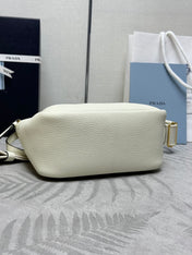 PRADA 25S SMALL BAG 23 IN IVORY CALFSKIN GOLD HARDWRE