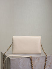 YSL 25S CALYPSO MINI 19 IN BLANC VINTAGE LAMBSKIN GOLD HARDWARE