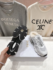 DIOR CHRONO SNEAKER 25S IN WHITE LAMBSKIN AND MESH FABRIC STYLE 7