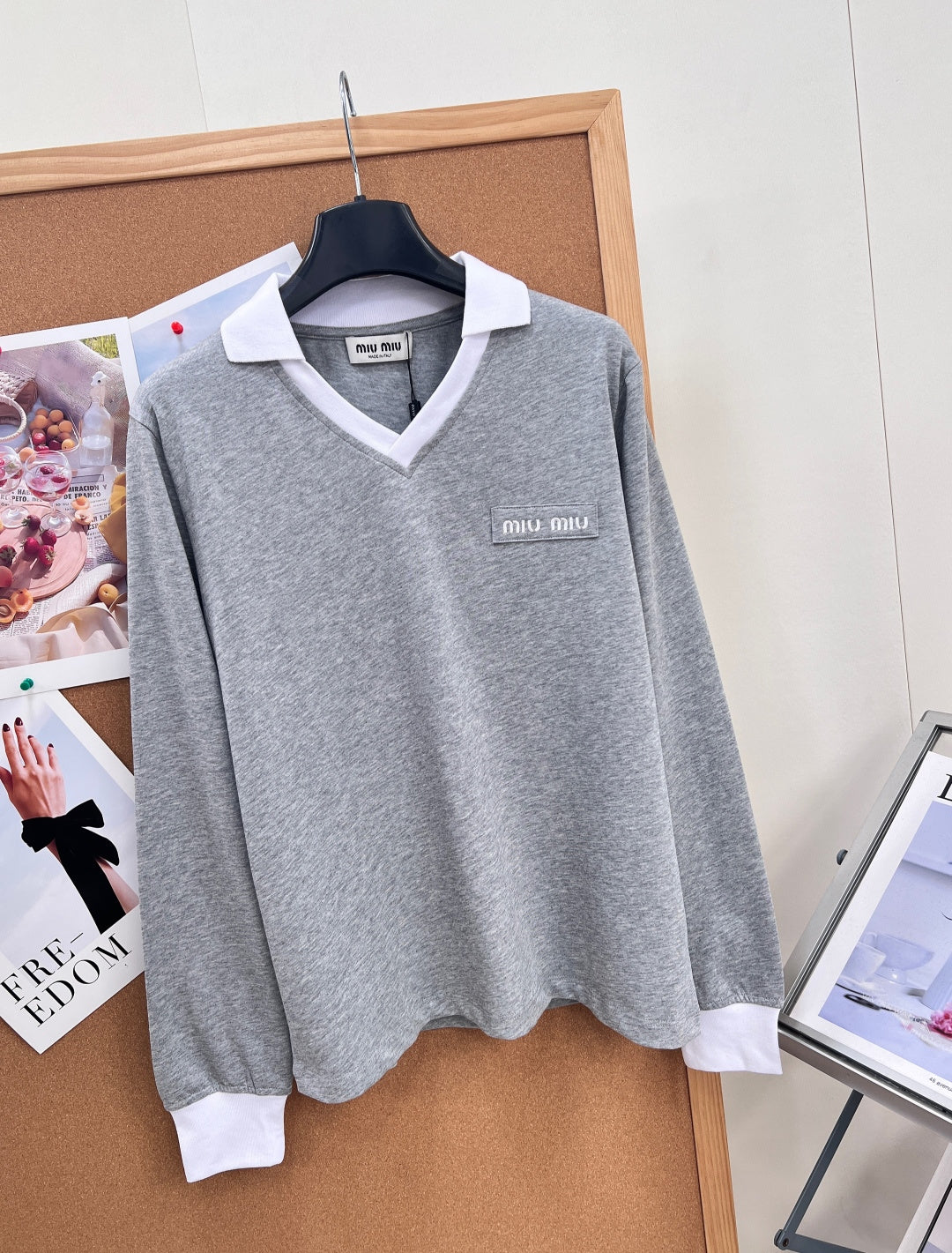 MIUMIU 26S LONG-SLEEVE POLO SHIRT 1413