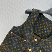 LV  DENIM SLEEVELESS TOP WITH LOGO 264405