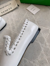 BOTTEGA VENETA 26S SABATO LOAFERS IN WHITE CALFSKIN