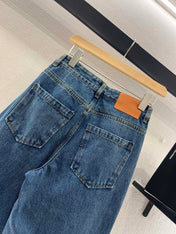 LOEW 25S STRAIGHT LEG JEANS DENIM EMBROIDERED LOGO 263361