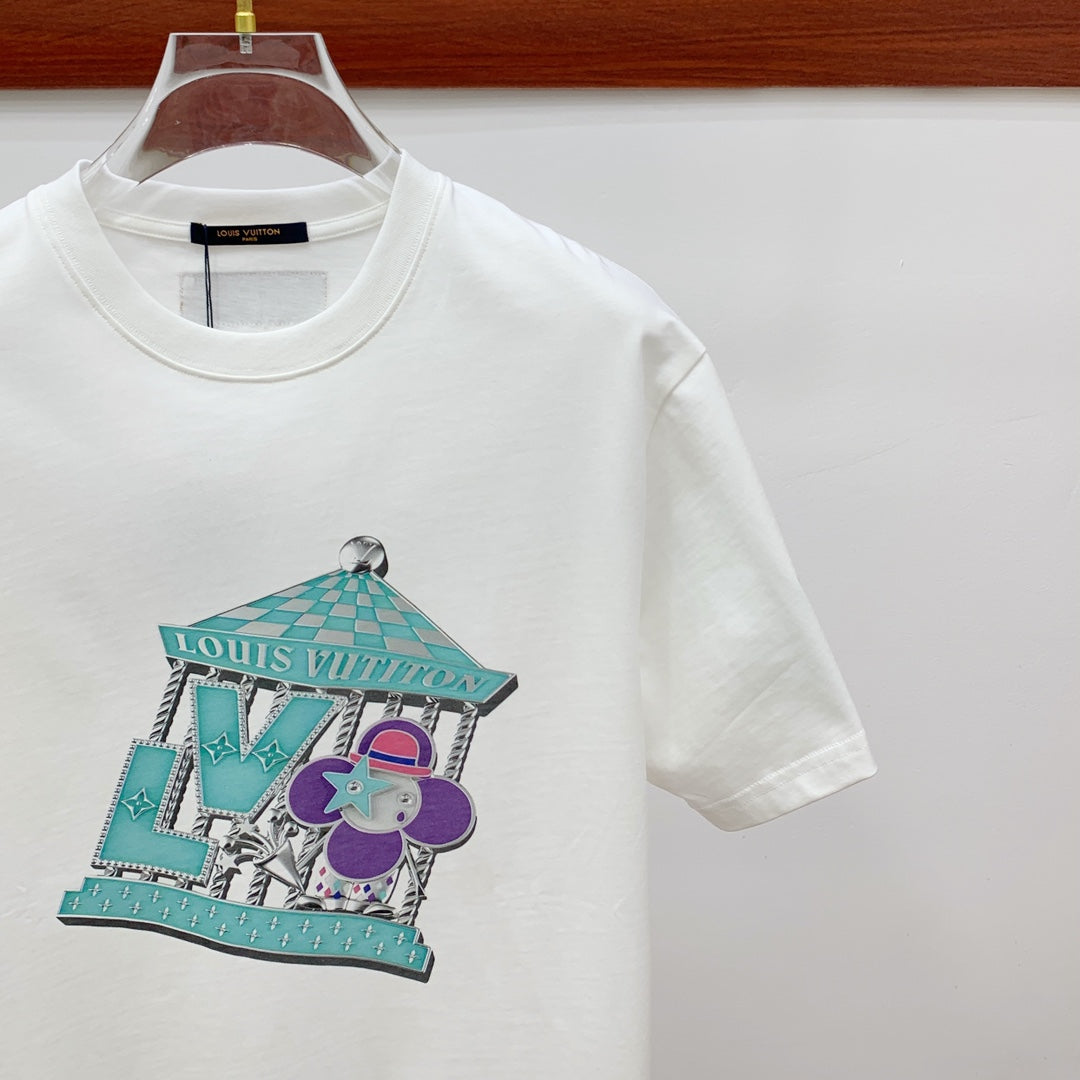 LV WHITE PURE COTTON T-SHIRT 238882