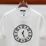 LV T-SHIRT IN WHITE PURE COTTON EMBROIDERED LOGO 238888