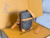 LV 25S DANUBE BAG 21 IN DARK BROWN MONOGRAM ARCHIVE GOLD HARDWARE