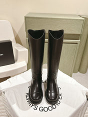 CC HIGH BOOTS BLACK CALFSKIN