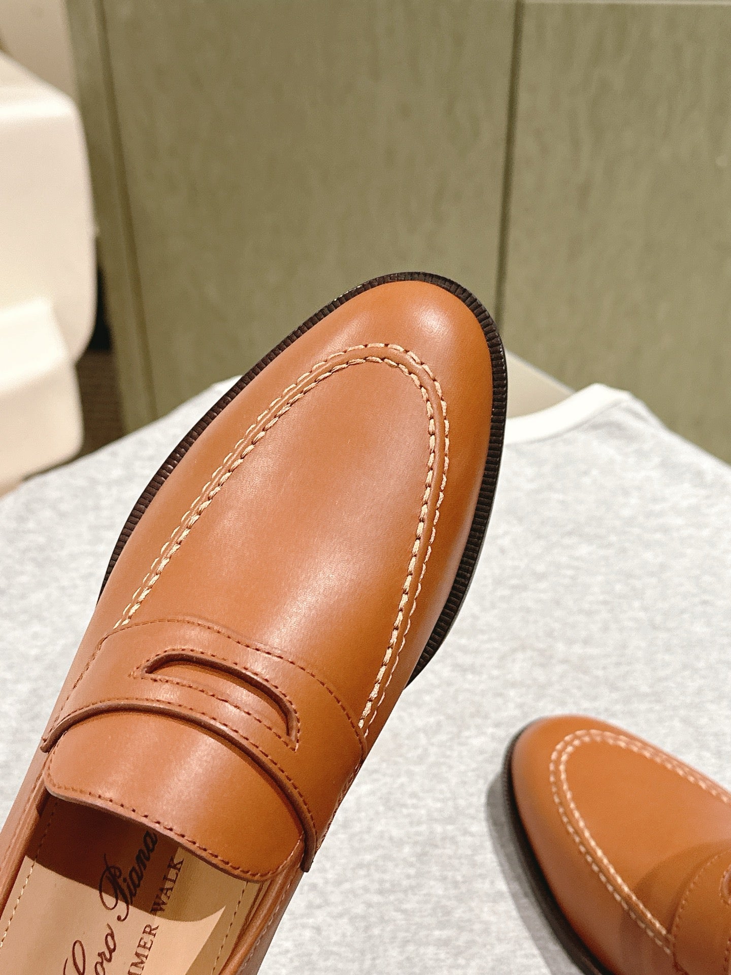 LP LOAFERS 25S IN BURNT ORANGE LAMBSKIN