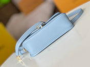LV 25S MINI NANO DIANE 19 IN BEAU BLUE MONOGRAM EMPREINTE LEATHER GOLD HARDWARE