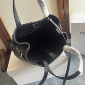 MINI CABAS ANAÏS CUIR TRIOMPHE 20 IN BLACK GRAINED CALFSKIN