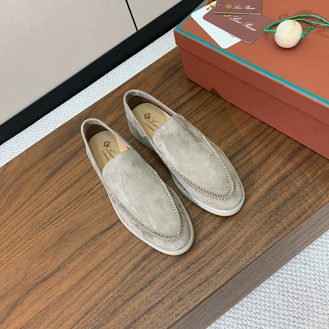 LP LOAFERS 25S IN STONE BEIGE SUEDE