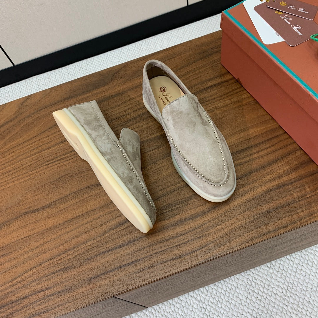 LP LOAFERS 25S IN STONE BEIGE SUEDE