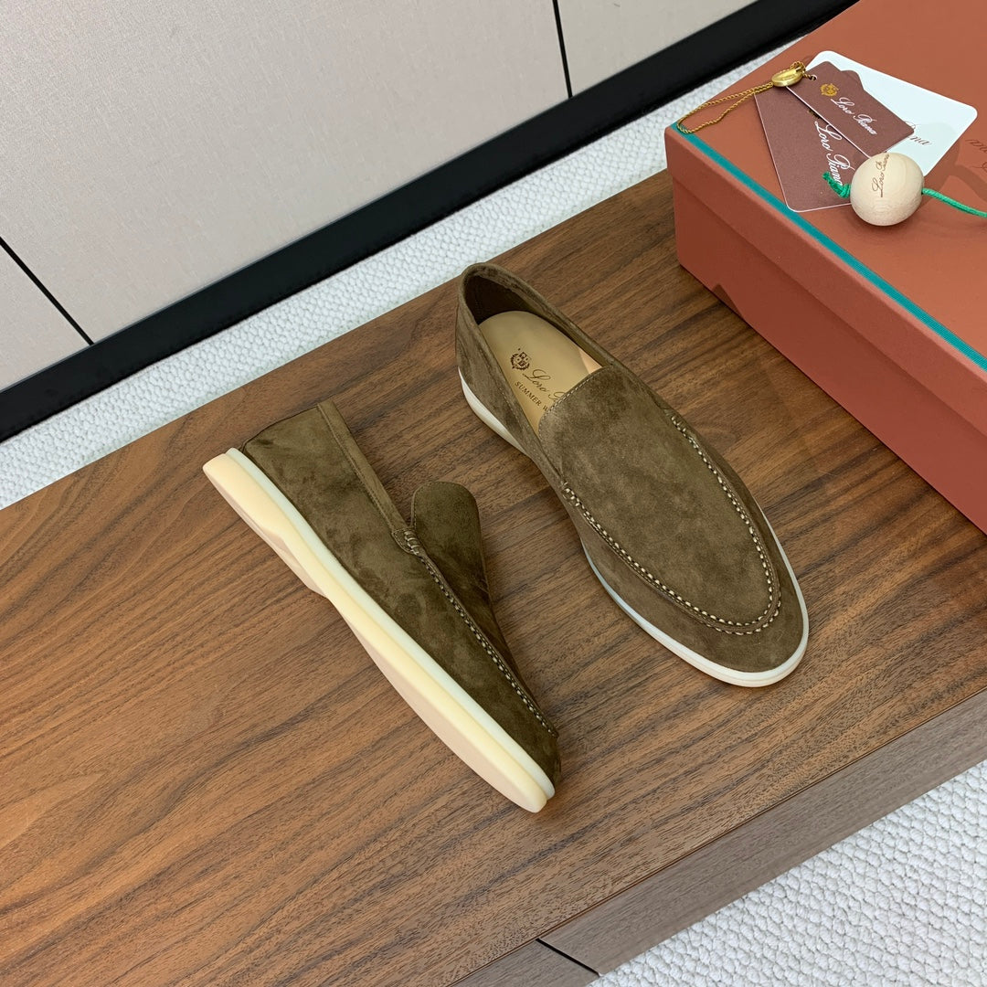 LP LOAFERS 25S IN OLIVE BROWN SUEDE