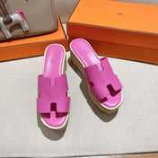 HM 25S HIGH WEDGE SANDALS IN PINK LAMBSKIN STYLE 24