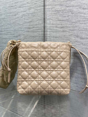 DIOR 26S ADIORABLE BUCKET BAG 20 IN BEIGE LAMBSKIN