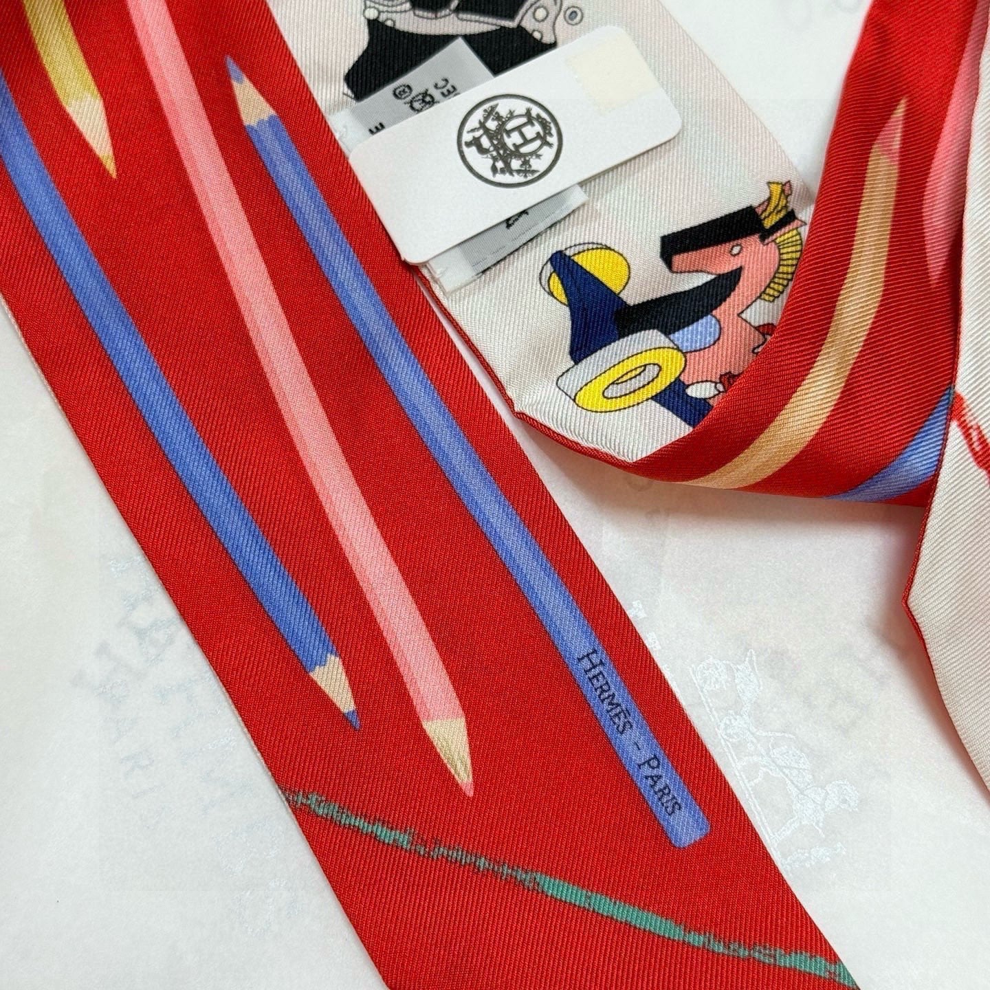HERMES 26S TWILLY SCARF 86 IN SILK 500137