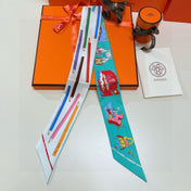 HERMES 26S TWILLY SCARF 86 IN SILK 500138