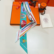HERMES 26S TWILLY SCARF 86 IN SILK 500138